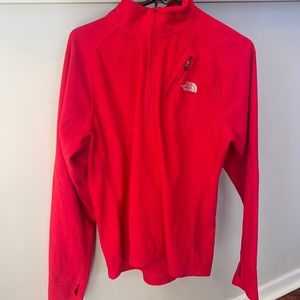 North face half zip red women’s size medium